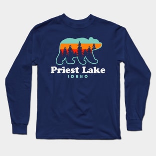 Priest Lake Idaho Camping Bear Spokane Washington Long Sleeve T-Shirt